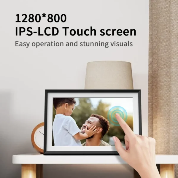 HD Digital Photo Frame with 1280x800 Touch Screen - 10.1 Inch WiFi Electronic Picture Frame, Perfect Video Gift for Family - Image 4