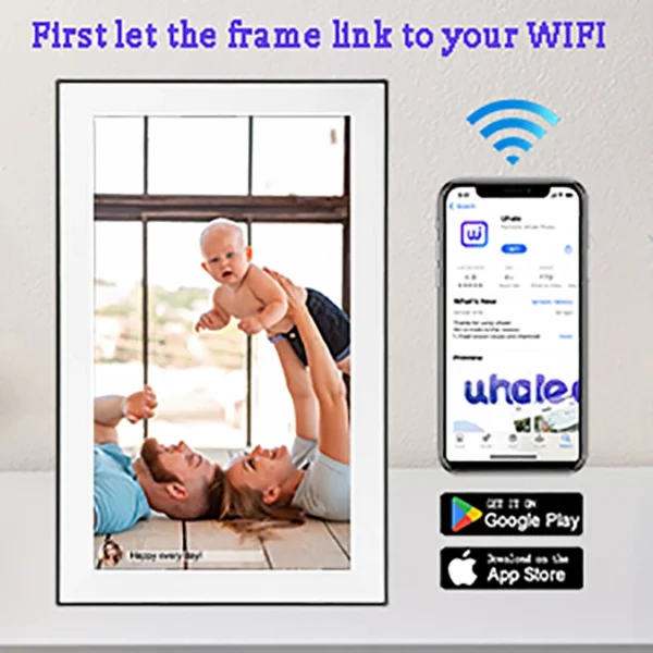 15.6 Inch Digital Photo Frame Smart WIFI Digital Picture Frames 32GB Storage 1920*1080 IPS FHD Touch Large Screen Auto-Rotate - Image 2