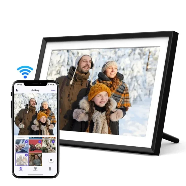 HD Digital Photo Frame with 1280x800 Touch Screen - 10.1 Inch WiFi Electronic Picture Frame, Perfect Video Gift for Family - Image 2