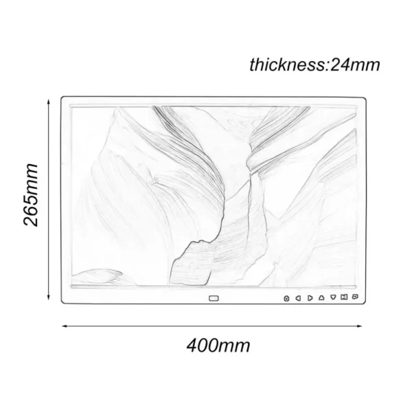 17 Inch Touch Button Digital Photo Frame Electronic Album HDMI HD Wall Mount Display Video Advertising Machine Video Player - Image 4